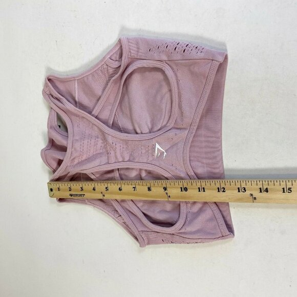Gymshark Womens Racerback Tank‎ Seamless Sports Bra Purple XS Stretch Training - Picture 7 of 8